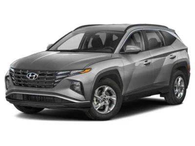 2024 Hyundai Tucson SEL in Shimmering Silver — front three-quarter view