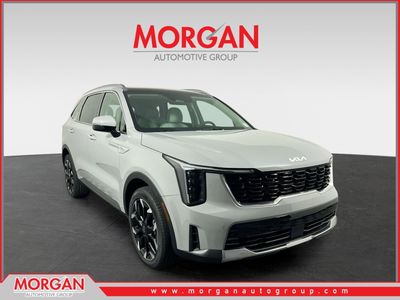 2026 Kia Sorento EX in Wolf Gray — front three-quarter view