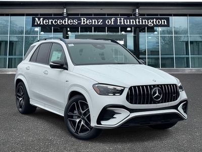 2026 Mercedes-Benz GLE 53 AMG in Polar White — front three-quarter view