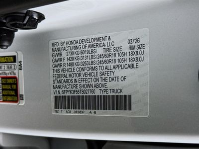 2026 Honda Ridgeline — photo 31 view