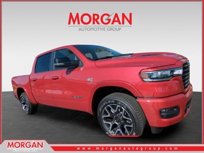 2026 Ram 1500 Laramie in Red — front three-quarter view