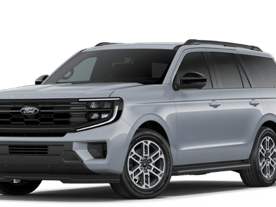 2026 Ford Expedition Active in Gray — front three-quarter view