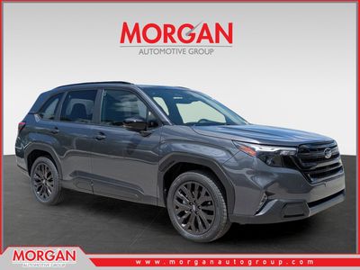2026 Subaru Forester Sport in Magnetite Gray Metallic — front three-quarter view