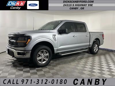2025 Ford F-150 XLT in Silver — front three-quarter view