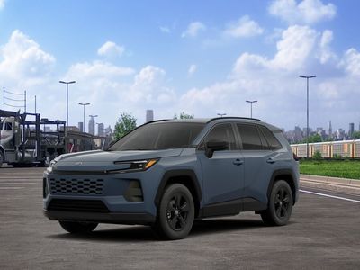 2026 Toyota RAV4 LE in Storm Cloud — front three-quarter view