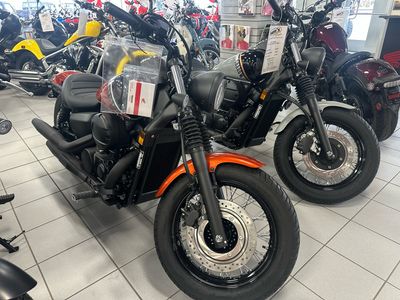 2024 Honda Shadow Phantom VT750C2BR in Orange Metallic — front three-quarter view