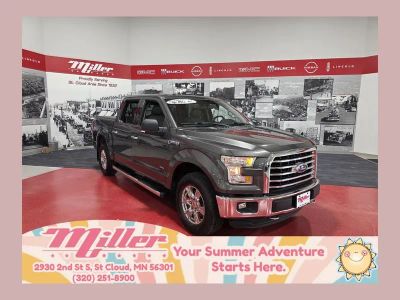 2015 Ford F-150 XLT in Magnetic Metallic — front three-quarter view