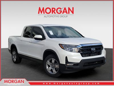 2026 Honda Ridgeline RTL in Platinum White Pearl — front three-quarter view