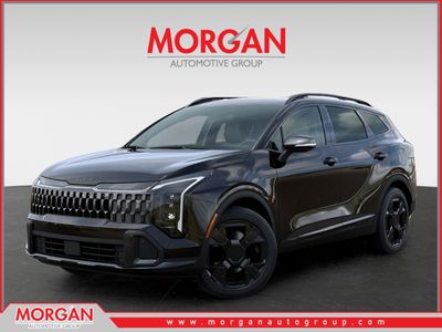 2026 Kia Sportage X-Line in Ebony Black — front three-quarter view