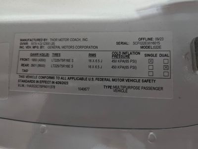 2024 Thor Motor Coach Chateau — detail view