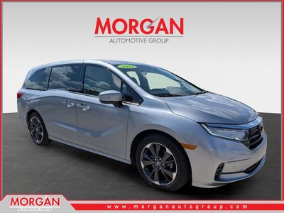 2024 Honda Odyssey Elite in Lunar Silver Metallic — front three-quarter view