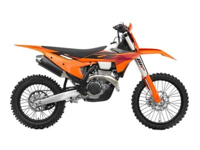 2027 KTM 350 XC-F — front three-quarter view