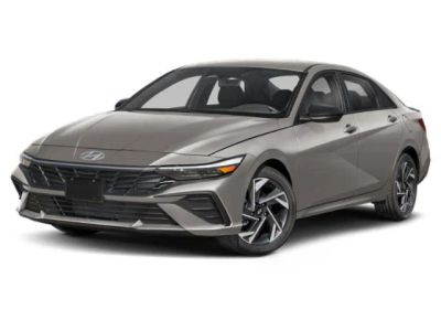 2025 Hyundai Elantra SEL Sport in Serenity White — front three-quarter view