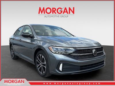 2024 Volkswagen Jetta Sport in Platinum Gray Metallic — front three-quarter view