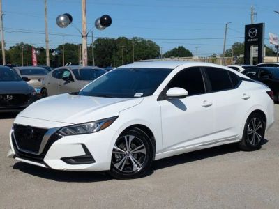 2021 Nissan Sentra SV in White — front three-quarter view