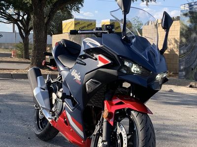 2026 Kawasaki Ninja 500 ABS Metallic Matte Twilight Blue — photo 9 view
