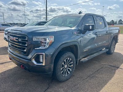 2019 GMC Sierra 1500 AT4 in Dark Sky Metallic — front three-quarter view