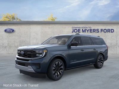 2026 Ford Expedition Max in Stone Blue — front three-quarter view