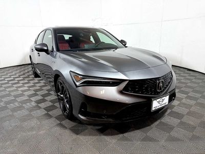 2023 Acura Integra w/A-Spec Technology Package in Liquid Carbon Metallic — front three-quarter view