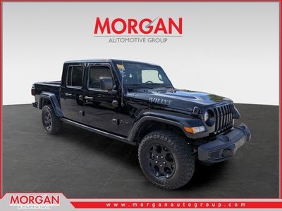 2023 Jeep Gladiator Willys in Black Clearcoat — front three-quarter view