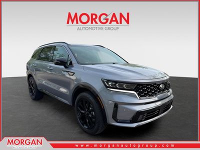 2021 Kia Sorento SX in Silver — front three-quarter view