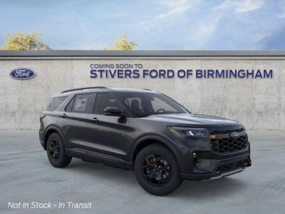 2026 Ford Explorer Tremor in Agate Black Metallic — front three-quarter view