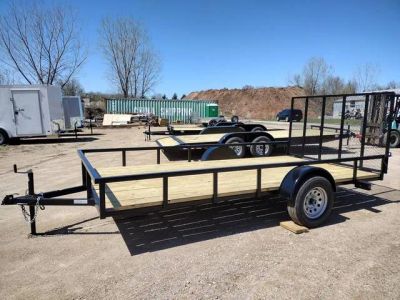 2025 Gold Star 82"x12' Steel Utility, 2990 GVWR — front three-quarter view