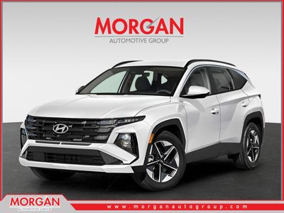 2026 Hyundai TUCSON SEL in Serenity White Pearl — front three-quarter view