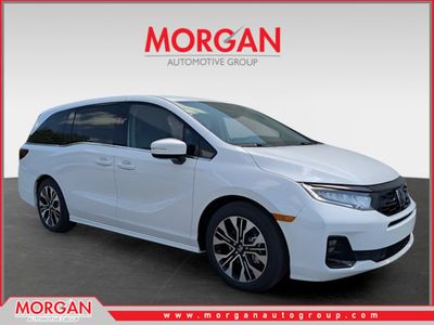 2026 Honda Odyssey Elite in White — front three-quarter view