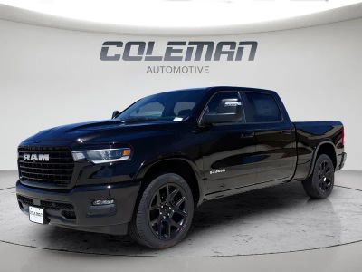 2026 RAM 1500 Laramie in Diamond Black Crystal Pearl-Coat Exterior Paint — front three-quarter view