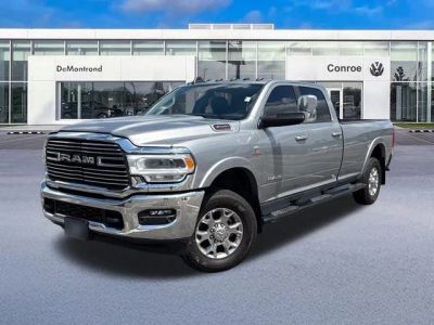 2022 RAM 3500 Laramie in Billet Silver Metallic Clearcoat — front three-quarter view