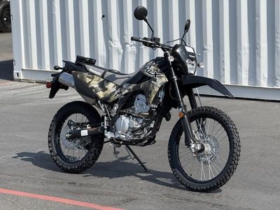 2026 Kawasaki KLX300 Cypher Camo Beige in CAMO BEIGE — front three-quarter view