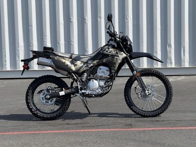 2026 Kawasaki KLX300 Cypher Camo Beige — engine compartment view