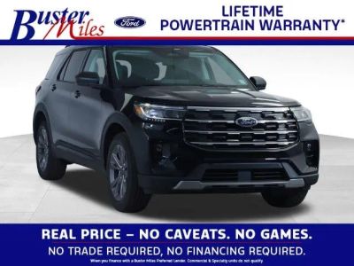2026 Ford Explorer Active in Agate Black Metallic — front three-quarter view