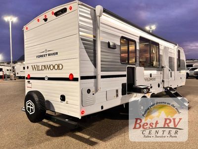 2026 Forest River RV Wildwood — rear three-quarter view