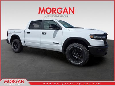 2026 Ram 1500 Rebel in White — front three-quarter view