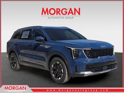 2026 Kia Sorento S in Midnight Lake Blue — front three-quarter view