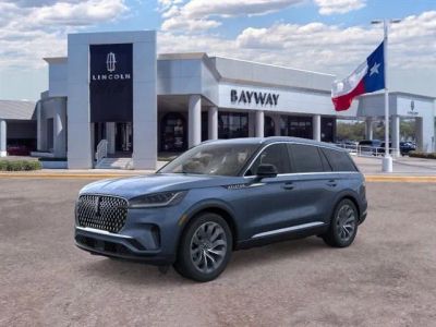 2026 Lincoln Aviator Reserve in Whisper Blue Metallic Clearcoat — front three-quarter view