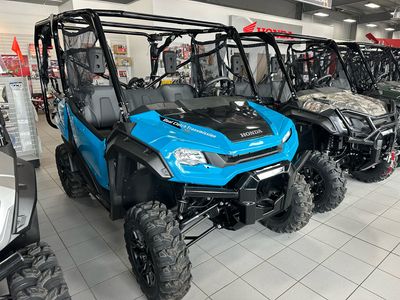 2025 Honda Pioneer 1000-5 Deluxe SXS10M5DS in Teal Blue — front three-quarter view