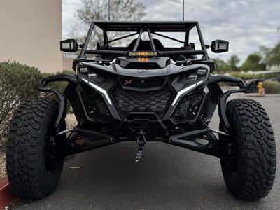 2026 Can-Am Maverick R X RS with Smart-Shox Triple Black — rear three-quarter view