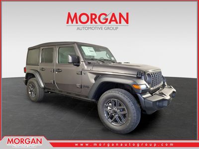 2026 Jeep Wrangler Sport S in Beige — front three-quarter view