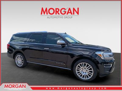 2023 Ford Expedition Max Platinum in Black Metallic — front three-quarter view