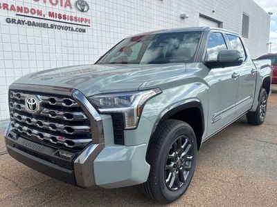 2026 Toyota Tundra Platinum in Lunar Rock — front three-quarter view
