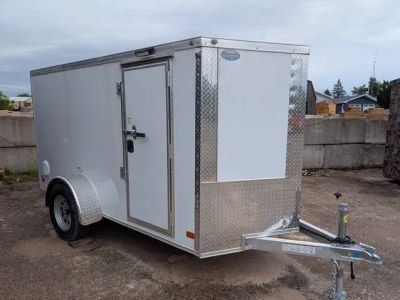 2026 NationCraft 5x10 SA, Aluminum Frame, 2990 GVWR, Rear Ramp — front three-quarter view