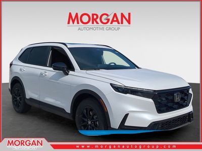 2026 Honda CR-V Hybrid Sport-L in Platinum White Pearl — front three-quarter view