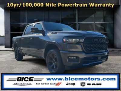 2026 RAM Ram 1500 Big Horn Crew Cab 4x4 in Granite Crystal Metallic Clear-Coat Exterior Paint — front three-quarter view