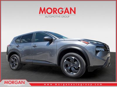 2024 Nissan Rogue SV in Gray — front three-quarter view