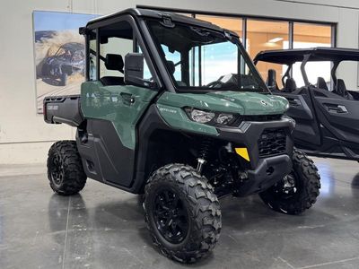 2026 Can-Am Defender DPS CAB HD9 Compass Green in COMPASS GREEN — front three-quarter view