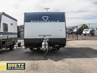 2026 Keystone RV Springdale Mini — rear three-quarter view