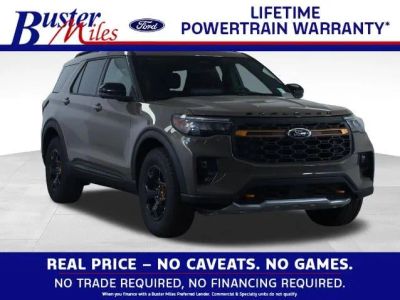2026 Ford Explorer Tremor in Marsh Gray — front three-quarter view